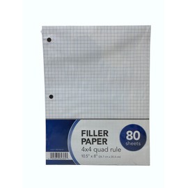 80CT Quad Ruled 4x4 Filler Paper