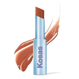 Kosas Wet Stick Moisturizing Shiny Sheer Lipstick with Ceramides, Hyaluronic acid, Peptides and Mango Butter - Soothes, Softens, and Moisturizes Lips – Sunset Simmer