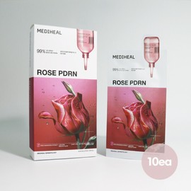 Mediheal Rose PDRN Essential Mask Pore Glowing 10 sheets / 메디힐 로제 피디알엔 에센셜 마스크 모공 결광 10매