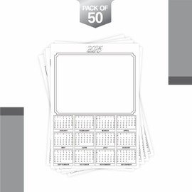 2025 Blank Calendar Planner Organiser A4 Blank Calendar Year to View Make Your Own Home Office Student Academic Christmas Planner Jan To Dec (Pack of 50)