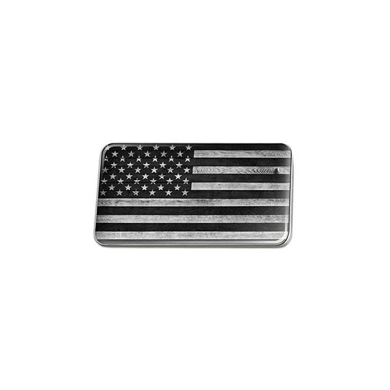 Rustic Subdued American Flag Rectangle Lapel Pin Tie Tack