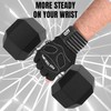 QTF Ventilated Weight Lifting Gym Workout Gloves with Wrist Wrap