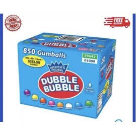 Dubble Bubble New Dubble Bubble Bubble Gum Balls 1 Inch Gumballs 850 count 15 lbs Bulk Vending