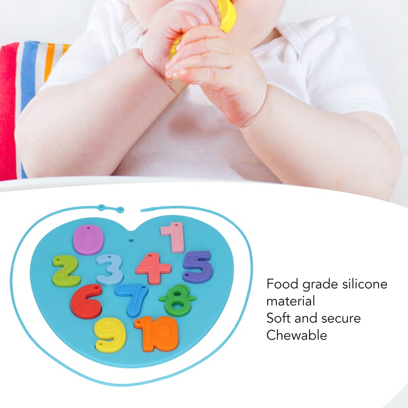 Learning Number Board Toy Educational Silicone Number Puzzle Board for