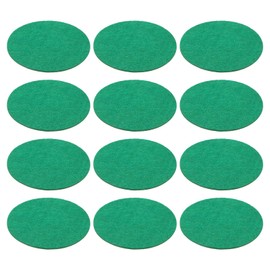 PATIKIL Air Hockey Bat Felt Pads 90 mm, Pack of 12 Air Hockey Felt Pusher Replacement for Game Tables, Green