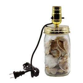 Creative Hobbies DIY Mason Jar Lamp Making Kit - Gold Color Lid & Socket Great for Lamp Conversion, Fits Wide Mouth Canning, Fruit, Mason Jars, Pre-Wired and Easy to Use