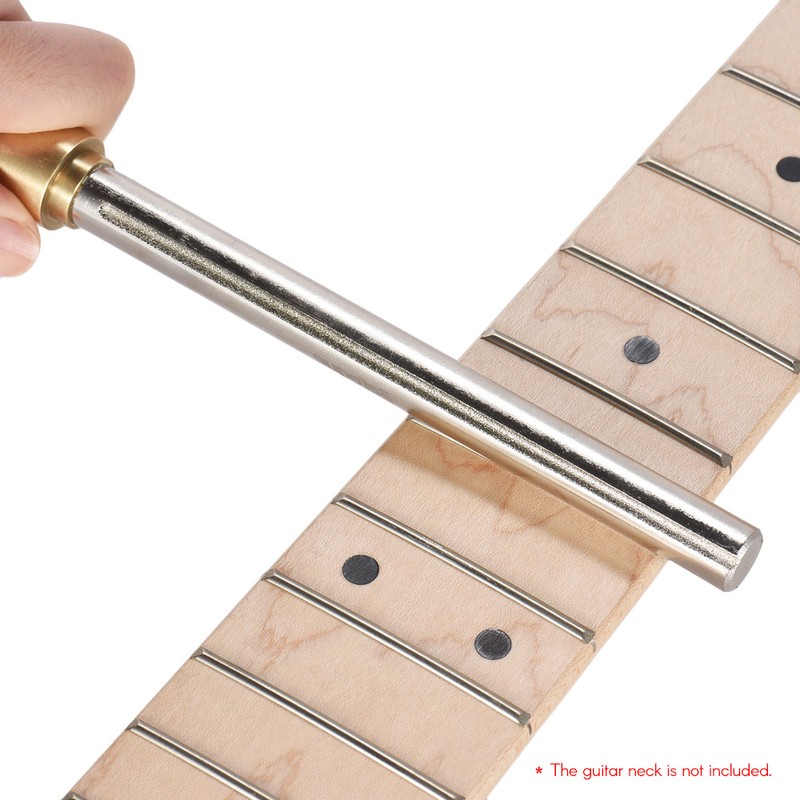 Guitar Fret Dressing Metal File with 3 Size Edges Wooden