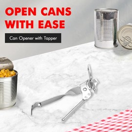Select can opener with tapper 65 inches in length nickle plated - Color: CanOpenerwithTapper, Size: Default