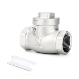 ERGAOBOY Swing Check Valve, 3/4" BSP Female SUS 304 Check Valve, Backflow Prevention