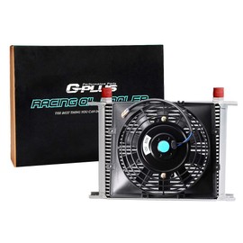 High Performance Aluminum 28Row 10AN Universal Engine Transmission Silver Oil Cooler+7" Fixed Cooling Black Fan Kit