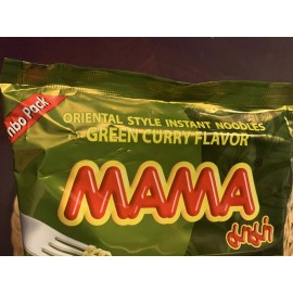 Mama [10 jumbo packs x 3.1oz] Mama Thai Green Curry Flavor Instant Noodles Soup Ramen
