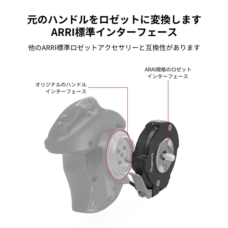 Handgrip Rosette Adapter for SmallRig FX6, Original Handle Position-3403