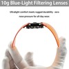 WF WFPOWER Blue Light Blocking Glasses Clip On, Rimless Computer