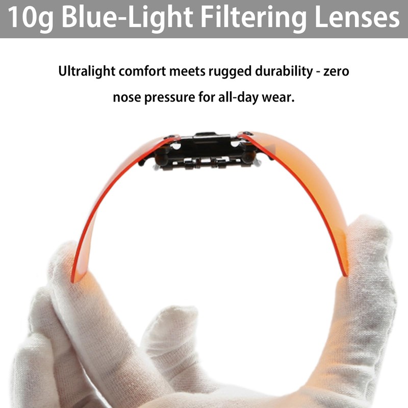 WF WFPOWER Blue Light Blocking Glasses Clip On, Rimless Computer
