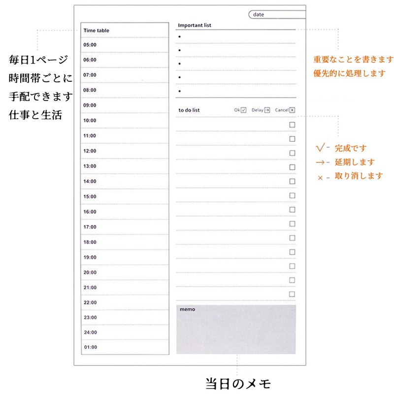 Stoooduo To-Do List, Time Management Notebook, Time Schedule, Day to