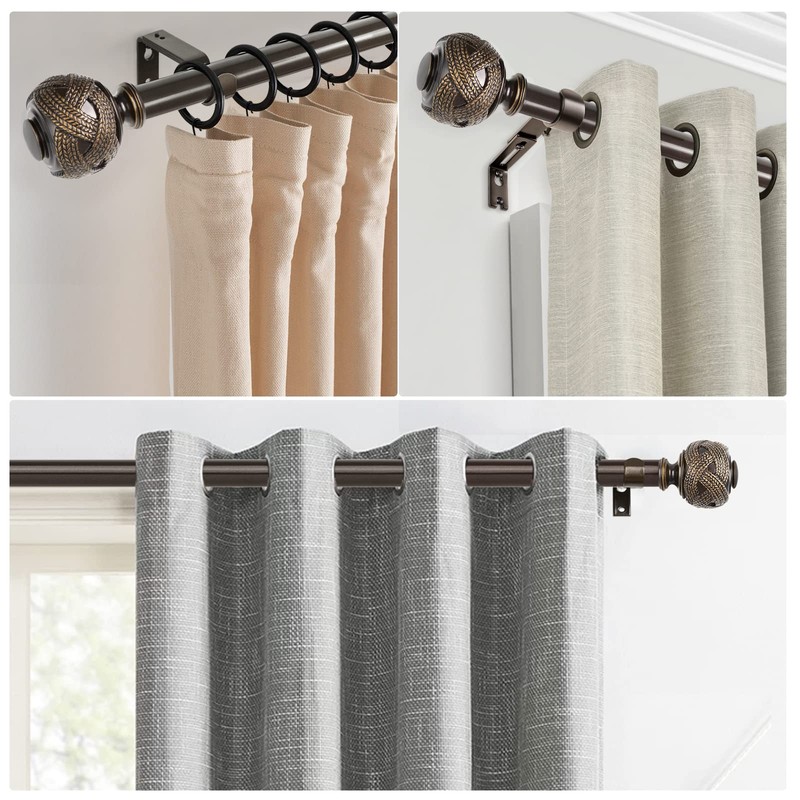 USFOOK Window Treatment Finials for 1 or 7/8 Inch Curtain