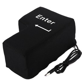 USB cushion, large enter key table cushion, anti-stress, nap pillow for office, home and business travel, computer use