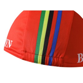 BikingBros Brooklyn Red Cycling Cap - Retro Cycling Hat-Under Helmet - Cycling Helmet Liner Breathable&Sweat Uptake