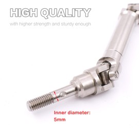 Raflot 4PCS Front and Rear CVD Drive Shafts U-Joint Stainless Steel RC Driveshaft for 1/10 Traxxas Slash/Stampede/Hoss/Rustler VXL 4X4 4WD RC Car Upgrade Parts