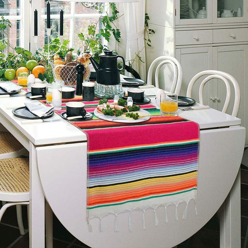 Mexican Table Runner 14 x 84 Inch Mexican Serape Table