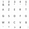 MAC FRENCH AZERTY KEYBOARD STICKERS WHITE BACKGROUND FOR DESKTOP, LAPTOP