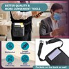 Roucerlin Black Server Pouch for Waitress, Adjustable Serving Waiter Apron