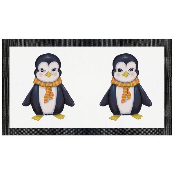 'Penguin With Scarf' Pet Feeding Mat (PM00012094)