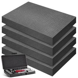 Grid Foam Cube Foam, 4 Pieces 40 x 30 x 5 cm Foam Insert Tool, Tool Case, Camera Case, Foam, Tabletop Case Insert