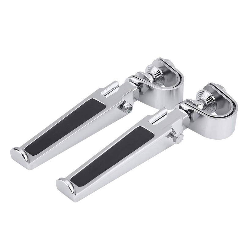 KIMISS 2Pcs Aluminum Alloy Motorcycle Foot Pegs with Engine Guard