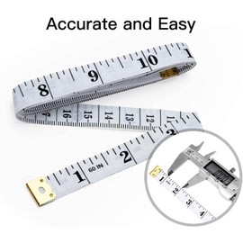 Srechee Tape Measure, Double Sided Measuring Tape for Body Measurements for Sewing, Tailoring, Clothing,Dressmaking Bathroom Scales Soft Flexible Measuring Flat Tape Parcel Ruler - 150cm/60”