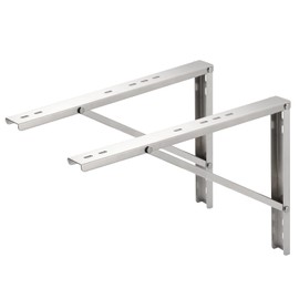 TURBRO Wall Mount Stand for Mini Split Ductless Air Conditioner Heat Pump System, Sturdy Aluminum Alloy Bracket, Support Condenser up to 440 lbs (7,000-24,000 BTU), 1 Pair