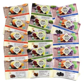 Sunny Fruit Organic Dried Fruit Assortment - Prunes, Figs & Apricots Variety, 3 Bags (15 Individual Portion Packs) | No Preservatives, No Sugar Added | ORGANIC, NON-GMO, VEGAN, HALAL, KOSHER