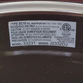 Hamilton Beach NEW ORIGINAL OEM OVAL INSERT DISH BOWL - Hamilton Beach CrockPot Model 33231