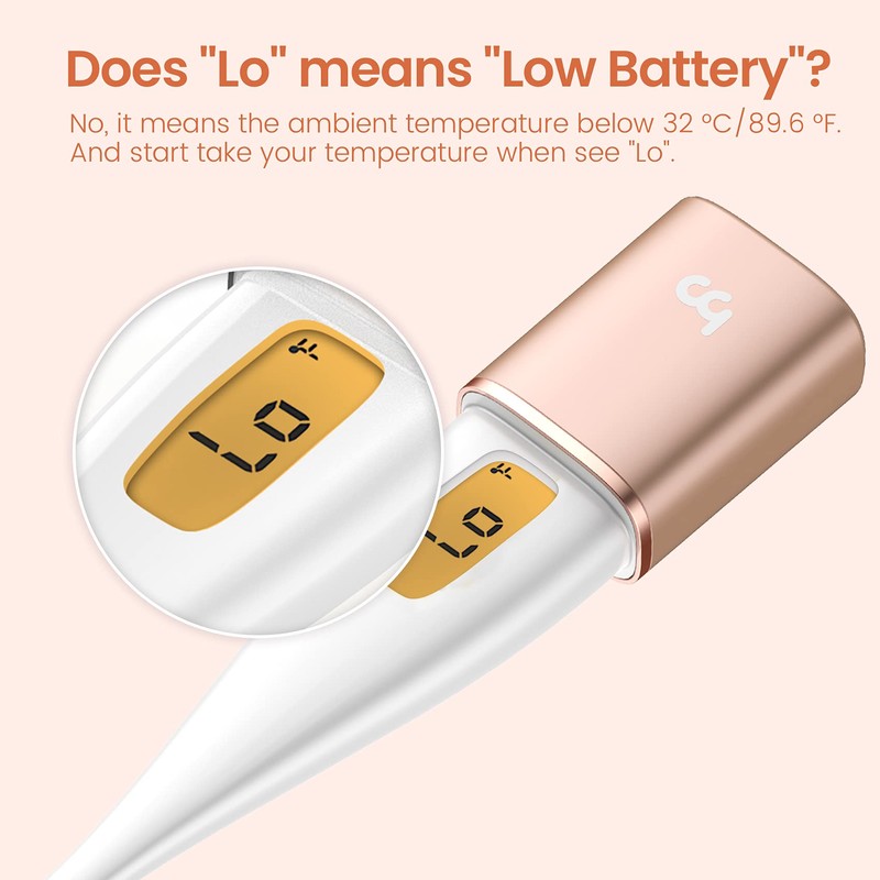 Bluetooth Smart Basal Thermometer with Backlight, Fertility Monitor and Period