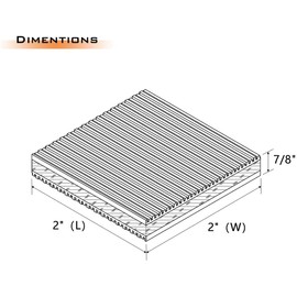 Air Jade Rubber Anti-Vibration Pads, 4 Pack 2" x 2" x 7/8" Heavy Duty EVA Vibration Isolation Pads Mats for HVAC, Washers, Compressors, Treadmills, Air Conditioner