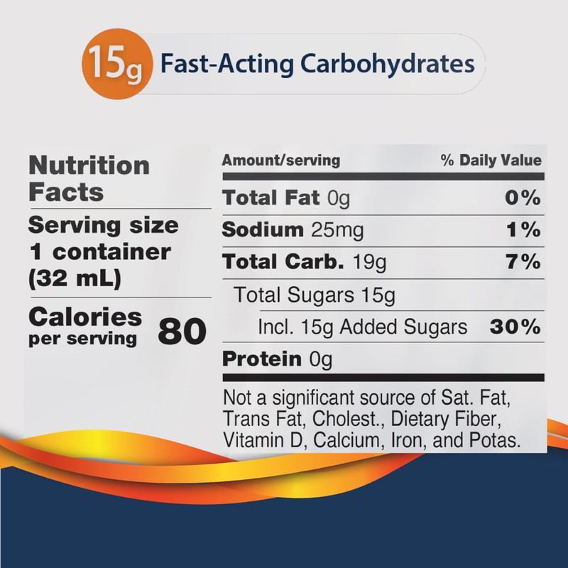 TRUEplus Glucose Gel, Orange Flavor - Gel Pouch - 24