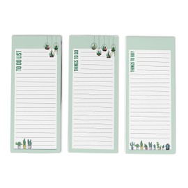 Inkdotpot Pack of 3 Magnetic Fridge To,Do List Notepads- Magnetic Memo Pads For Refrigerator- (50 Sheets Each)