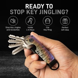 ROSSM Key Organizer | Compact Metal Key Holder | Minimalist Innovative Key Fob | Mini Key Case That Protects Up To 6 Keys