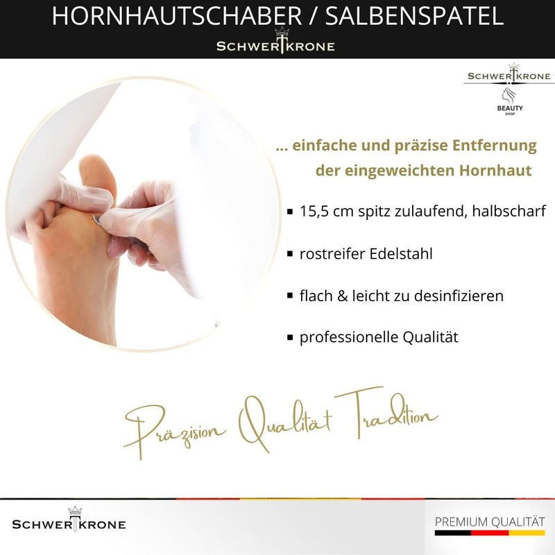 Schwertkrone Dull Scalpel - Professional Callus Scraper, Gel Spatula, Cream