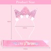YARIEW 3rd Birthday Decorations for Girls, 3rd Birthday Headband and