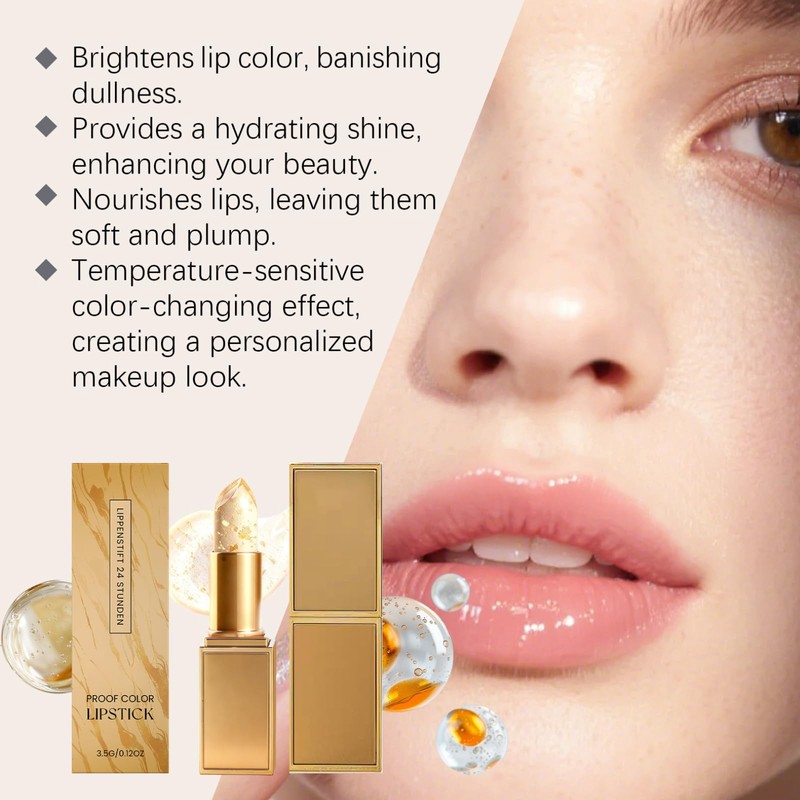 PH Adjusting Lipstick - Colour Changing Lipstick with Gold Foil