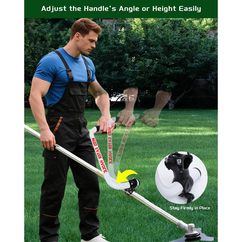 Weed Eater Handle, Ergonomic String Trimmer Grip Extension Back Saver,