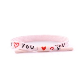 Rastaclat Motivational Bracelet for Men and Women of All Ages - Love Pink (Single Lace) Bracelet | Adjustable Stackable Single Lace Bracelet Made by Hand (Small/Medium)