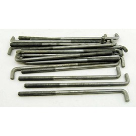 (10) Concrete Bent Anchor Bolts 1/2-13 x 12" Hot Galvanized