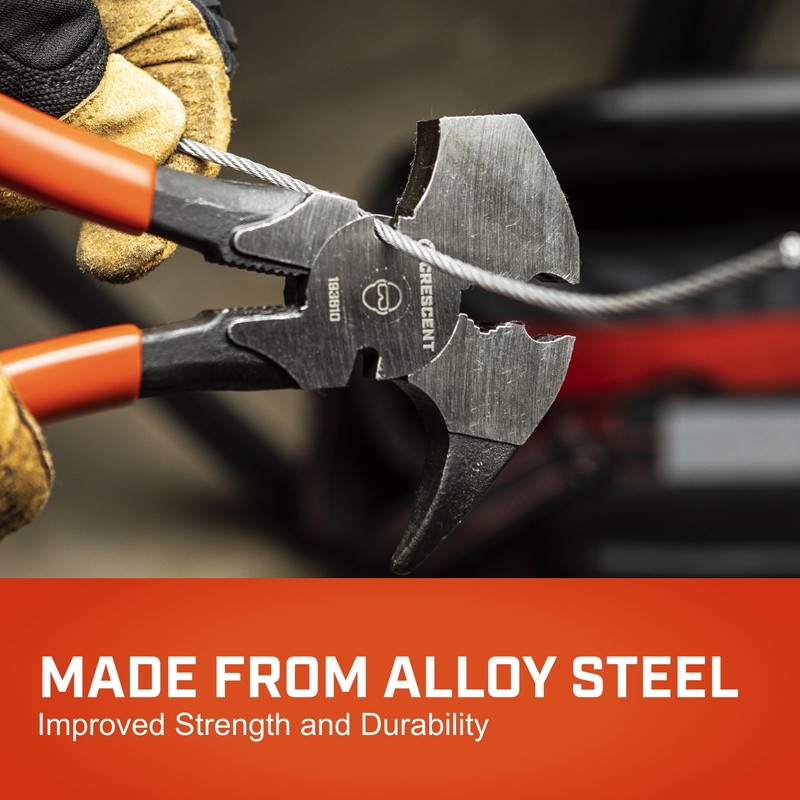 Crescent 10" Dipped Handle Heavy-Duty Solid Joint Fence Tool Pliers