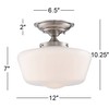Regency Hill Floating Rustic Farmhouse Ceiling Light Semi Flush-Mount Fixture