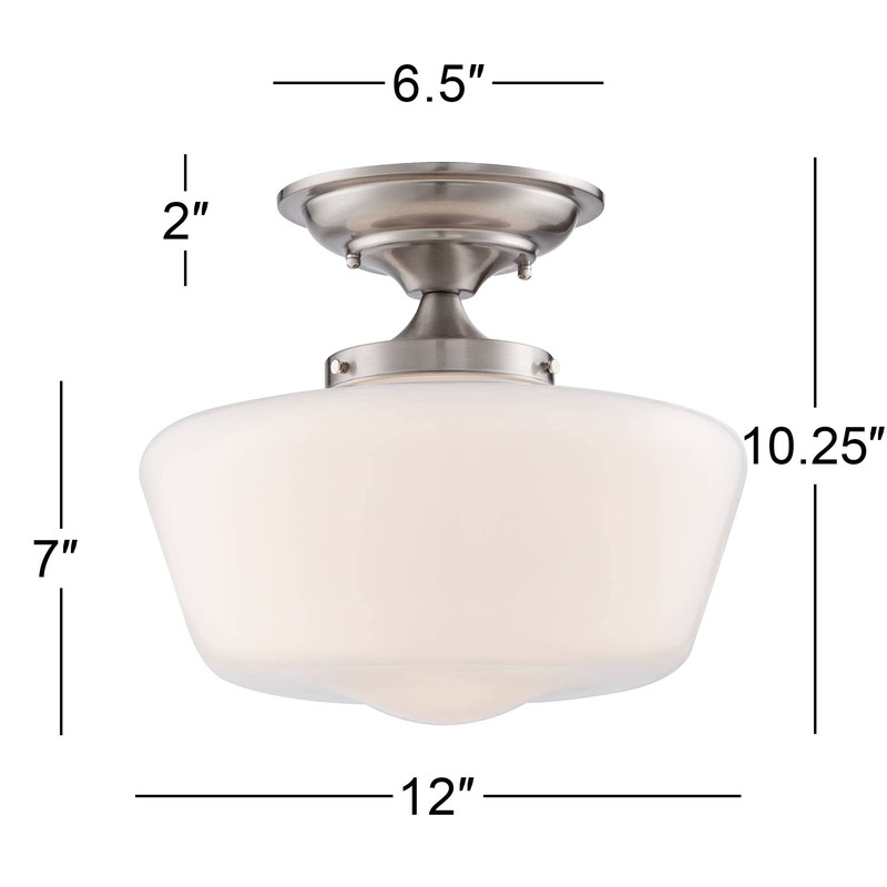 Regency Hill Floating Rustic Farmhouse Ceiling Light Semi Flush-Mount Fixture