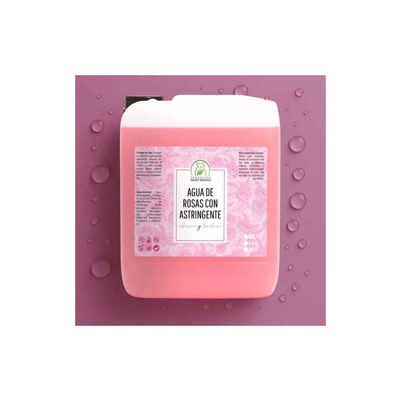 Agua De Rosas Con Astringente Facial Piel Grasa (5 Litros)