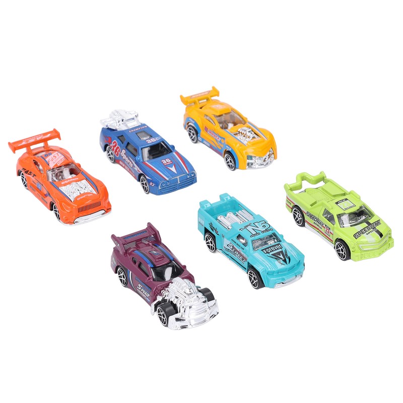 6pcs 1:64 Scale Alloy Racing Cars Set High Simulation Collectible