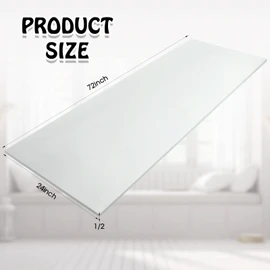 Amylove Polyurethane Foam 24" x 72" High Density Cushion Upholstery Foam Sheet for Seat Replacement DIY Projects Chairs Headboards Sofas Home(1/2" x 24" x 72",White)